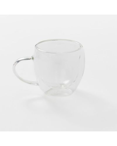 POCILLO DOBLE VIDRIO CON ASA 150 ML ETXE (WL-7064)